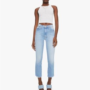 NWT Mother The Insider Crop Step Fray, Size28 limited edition wash